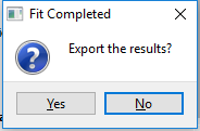 Export Results Message